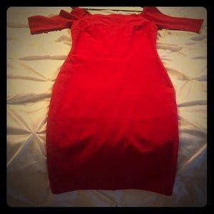 NEW cute red off shoulders dress.